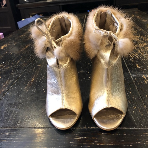 Aldo Shoes - ALDO/High Heel/Shoes/Gold/Size 6 /With Fur